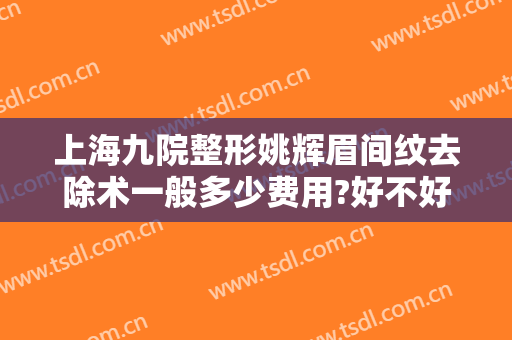 上海九院整形姚辉眉间纹去除术一般多少费用?好不好?