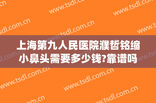 上海第九人民医院濮哲铭缩小鼻头需要多少钱?靠谱吗?(上海第九人民医院鼻翼缩小多少钱)