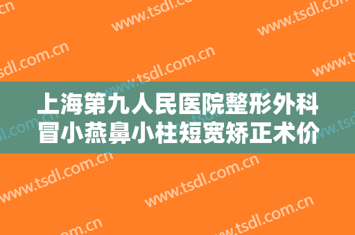 上海第九人民医院整形外科冒小燕鼻小柱短宽矫正术价钱?可靠吗?