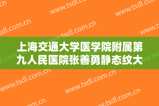 上海交通大学医学院附属第九人民医院张善勇静态纹大楷需要多少费用?效果怎么样?