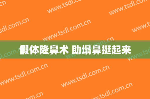 假体隆鼻术 助塌鼻挺起来