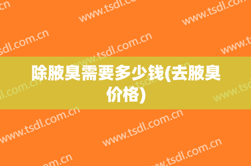 除腋臭需要多少钱(去腋臭价格)