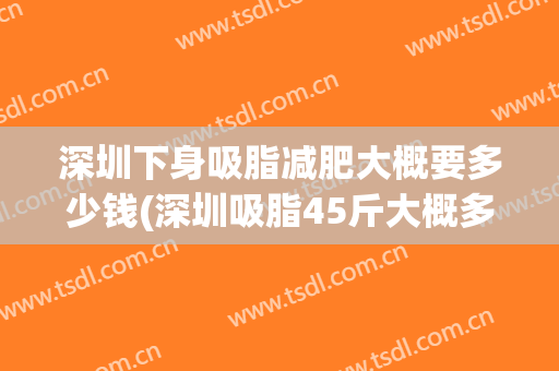 深圳下身吸脂减肥大概要多少钱(深圳吸脂45斤大概多少钱)