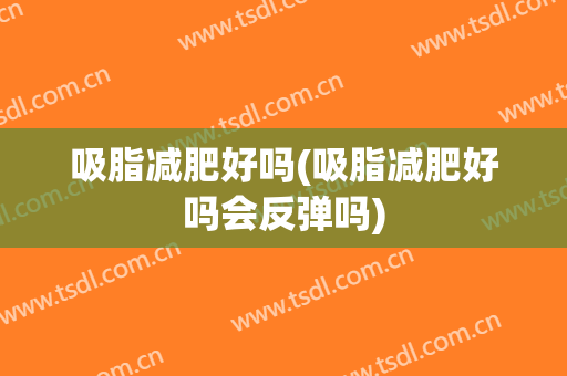 吸脂减肥好吗(吸脂减肥好吗会反弹吗)