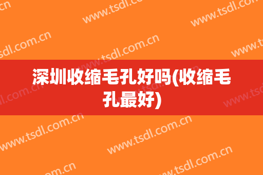 深圳收缩毛孔好吗(收缩毛孔最好)