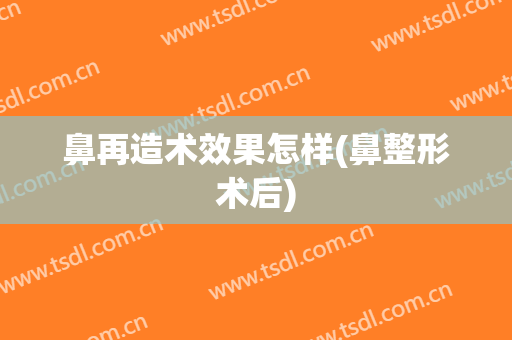 鼻再造术效果怎样(鼻整形术后)
