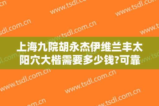 上海九院胡永杰伊维兰丰太阳穴大楷需要多少钱?可靠吗?