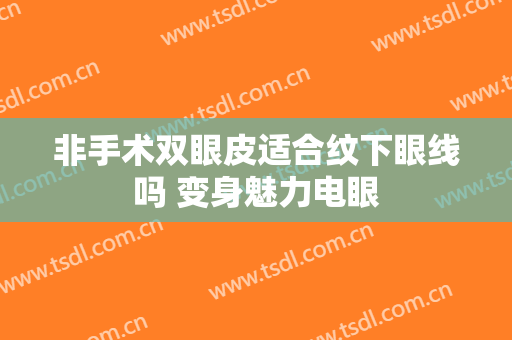 非手术双眼皮适合纹下眼线吗 变身魅力电眼
