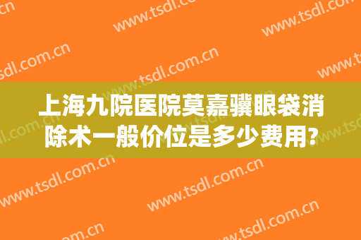 上海九院医院莫嘉骥眼袋消除术一般价位是多少费用?怎么样?(上海九院去眼袋最好的医生)
