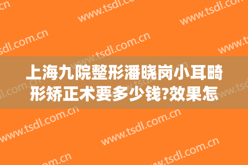 上海九院整形潘晓岗小耳畸形矫正术要多少钱?效果怎么样?(上海九院耳朵整形)