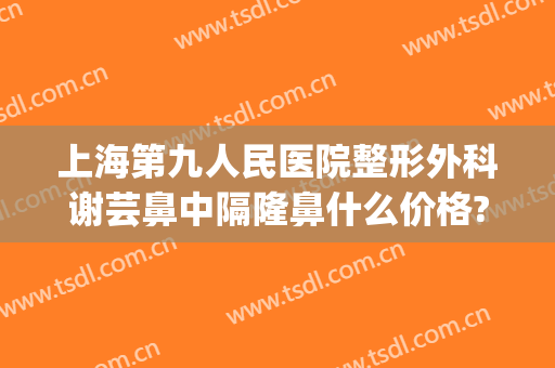 上海第九人民医院整形外科谢芸鼻中隔隆鼻什么价格?贵不贵?(上海鼻综合整形多少钱啊)