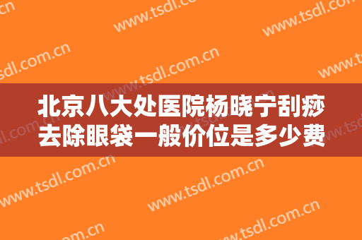 北京八大处医院杨晓宁刮痧去除眼袋一般价位是多少费用?怎么样?