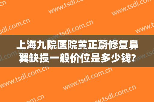 上海九院医院黄正蔚修复鼻翼缺损一般价位是多少钱?好不好?(上海九院谁做鼻修复好)