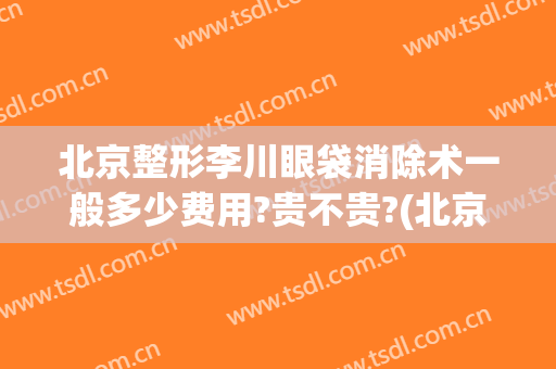 北京整形李川眼袋消除术一般多少费用?贵不贵?(北京做眼袋手术大概需要多少钱)
