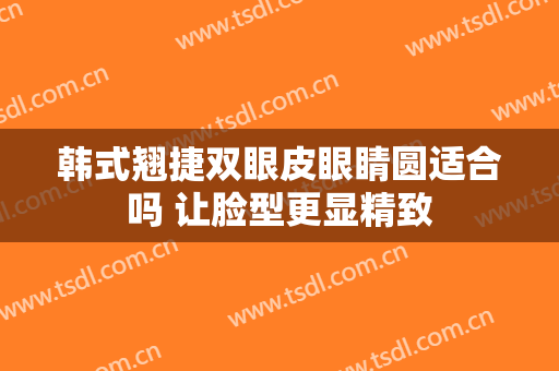 韩式翘捷双眼皮眼睛圆适合吗 让脸型更显精致