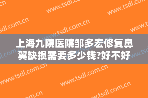 上海九院医院邹多宏修复鼻翼缺损需要多少钱?好不好?