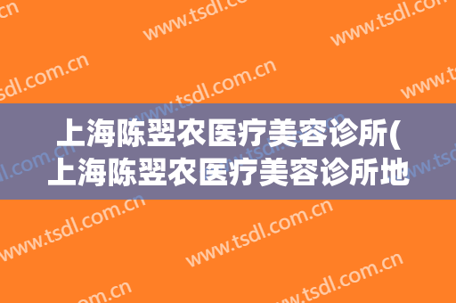上海陈翌农医疗美容诊所(上海陈翌农医疗美容诊所地址)