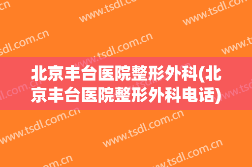 北京丰台医院整形外科(北京丰台医院整形外科电话)